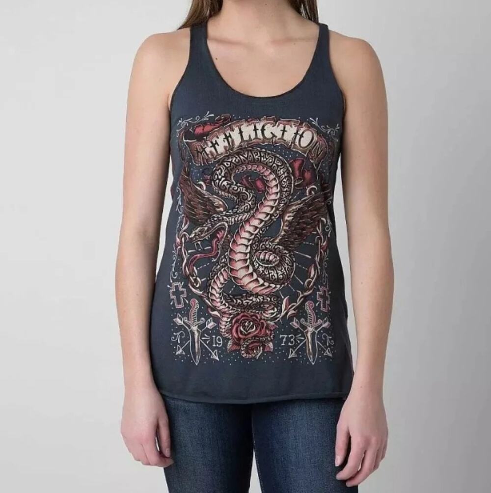 Affliction Inked | American Tattoo Winged Snake Tank Top | Size Medium